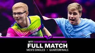 FULL MATCH  Felix Lebrun vs Truls Moregard  MS QF  WTTFrankfurt 2024 [upl. by Hoopes]