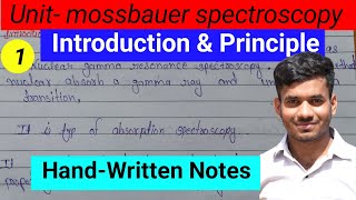 Mossbauer spectroscopy  Mossbauer absorption spectroscopy MSc chemistry [upl. by Letnom]