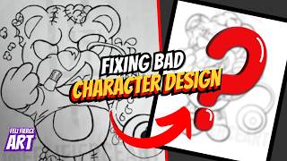 How to use DIGITAL ART to FIX BAD CHARACTER DESIGN redraw challenge [upl. by Nostrebor]