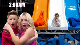 Famous YouTubers Boys vs Girls 24 hours in a Trampoline Park [upl. by Stent]