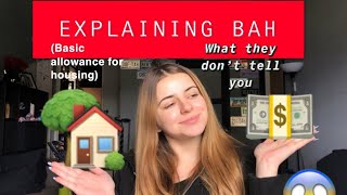 MILITARY BAH BASIC ALLOWANCE FOR HOUSING  WHAT YOU NEED TO KNOW [upl. by Uda]