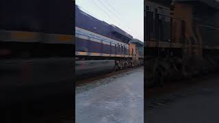 CSX 1871 ALC heritage unit trails on a train in Pittsford NY railfaning [upl. by Ymmaj22]