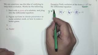 Differential Eqns F2202  Verifying a differential equation [upl. by Ciro]