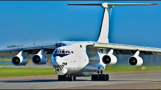 IL76TD Abakan Air Taxiing and takeoff with great sound of Soviet engines [upl. by Leirea]