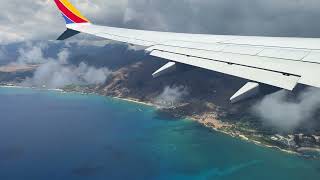 Southwest Arrival at Honolulu Airport with Stunning Aerial Views [upl. by Eninaj]