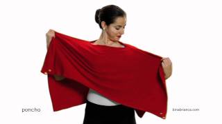 Red Poncho Scarves  How to Make The Bina a Poncho [upl. by Benenson]