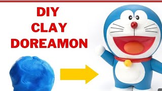 Handmade Clay DoraemonDly Simple and Easy Clay Doraemon [upl. by Ecart]