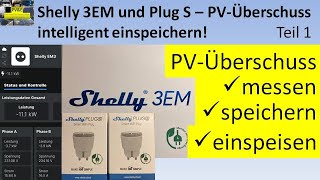 PVÜberschuss intelligent speichern und einspeisen  Shelly 3EM und Plug S [upl. by Ekalb]