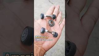 diy mini car suspensi 4wd bertenaga baterai jam tangan diy tutorial car toys creative dinamo [upl. by Jensen]