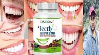 Risorial Teeth Fresh Teeth Whitening Powder  Honest Review [upl. by Eiramanad]