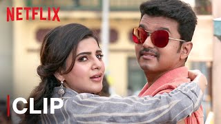 Thalapathy Vijay amp Samantha Akkineni Rose Milk Scene  Yogi Babu  Mersal  Netflix India [upl. by Nerra]