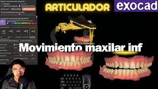 💥exocad Movimiento articulador virtual maxilar inferior💥 [upl. by Ellenoj]