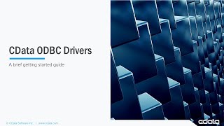 CData ODBC Drivers  Getting Started [upl. by Shanleigh]