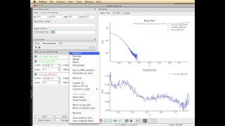 RAW Software Demo Combining SAXS amp WAXS Data [upl. by Nnylaj]