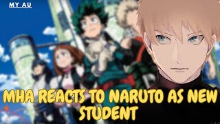 Mha reacts to Naruto as new student My Au Sound issue cz it was my first time trying this sound [upl. by Fawna]