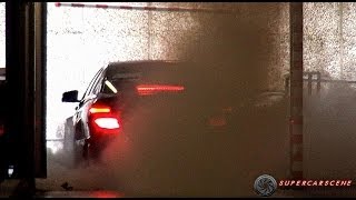 SUPERCAR BURNOUT sets off FIRE ALARM Insane Mercedes [upl. by Gessner272]