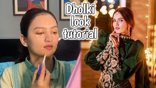 My Dholki look detailed Tutorial with Products  Hira Faisal  Sistrology [upl. by Knowlton]