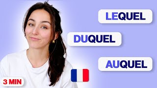 Pronoms relatifs en français  lequel duquel auquel  Explication facile [upl. by Elvyn998]