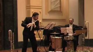 W A Mozart  Tema con variazioni K331 Duo Syntagma  flute and percussion [upl. by Haneehs]