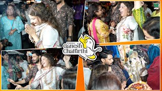 Sambhavna Seth takes her beloved Ganpati Bappa home  Ganesh Chaturthi 2024  Ganpati Bappa [upl. by Trixy]