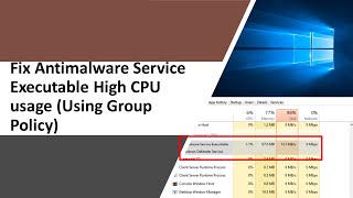 Fix Antimalware Service Executable High CPU usage Registry Edit [upl. by Okime]