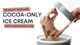 Cocoaonly Ice Cream  with xanthan gum  perfect mouthfeel [upl. by Nygem]