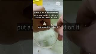 Make perfect circle thread by soap film surface tension physics experiment class 11physics shorts [upl. by Sheena]