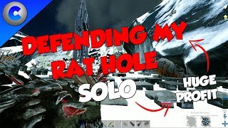 DEFENDING my Rat Hole SOLO  ARK MTS 4 MAN S3 EP8  BASE DEFENSE 7 [upl. by Fotina]