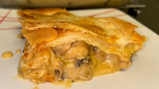 Chicken and Mushroom Puff Pastry Pie Recipe [upl. by Ahterod]