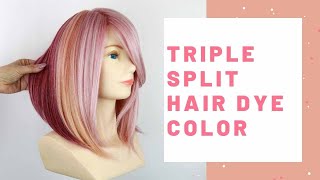 Pink Hair Transformation How To Split Dye Hair Color [upl. by Sly137]