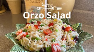 MeMes Recipes  Orzo Salad [upl. by Divadleahcim695]