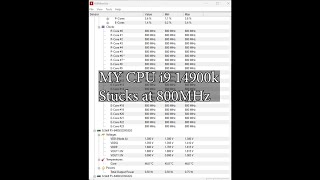 MY CPU i9 14900k Stucks at 800MHz [upl. by Drucill]