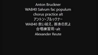 Anton Bruckner WAB40 Salvum fac populum chorus practice alt [upl. by Ardnassela]