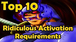 Top 10 Cards With Ridiculous Activation Requirements YuGiOh [upl. by Aihsatan]