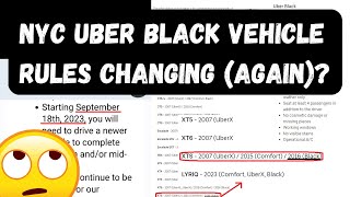 🙄 NYC Uber Black Vehicle Rules Changing Again [upl. by Nitsuga]