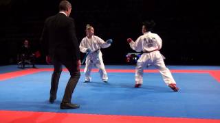 Karate1 PL Almere 2014  IGNACE vs BRETON  Kumite fem 61 FINAL [upl. by Yehudi]