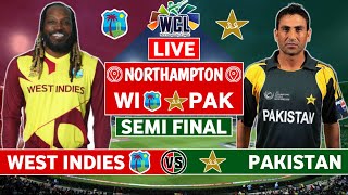 WCL 2024 Live Pakistan vs West Indies Semi Final Live Scores  PAK vs WI Live Scores amp Commentary [upl. by Nevad925]