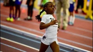 5 year old Leighla Herriott  400m Run Meet Record [upl. by Loma869]