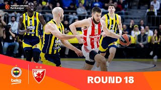 FenerbahceZvezda  Round 18 Highlights  202324 Turkish Airlines EuroLeague [upl. by Ailliw]