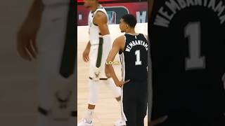 When Wemby Faced Giannis for the First Time in the NBA shorts [upl. by Nagorb]