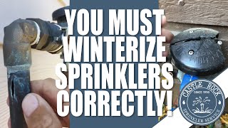 You MUST Winterize Your Sprinkler System Correctly [upl. by Endaira]