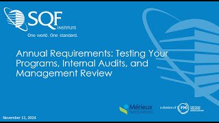 Annual Requirements Testing Your Programs Internal Audits and Management Review [upl. by Lorens719]