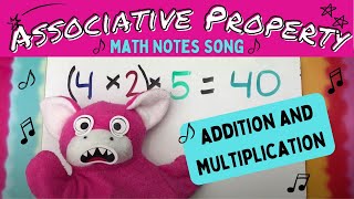 Associative Property Song  Properties of Addition and Multiplication  Math Notes with Rocko [upl. by Ennayllek]