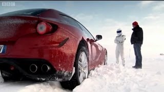 Ferrari FF Vs Bentley Continental V8 on Ice  Top Gear  Series 18  BBC [upl. by Eniledgam]