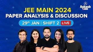 JEE Main 2024 Paper Analysis and Discussion  29th Jan Shift 2 [upl. by Ramiah]