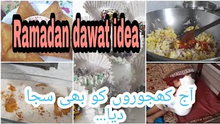 How to decorate dates for ramadan dawatramzan me aye mehmanchicken macroni samosa [upl. by Nodnarb]