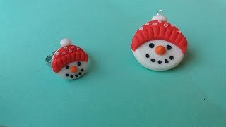 Polymer Clay Snowman [upl. by Citron]