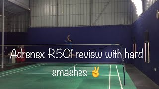 Adrenex R501 Badminton racquet review with smashes and subtitlesadrenex badminton madeinindia [upl. by Symons]