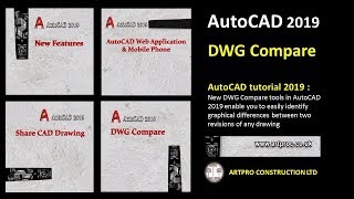 AutoCAD 2019 DWG Compare New DWG Compare tools  AutoCAD [upl. by Yhtorod]