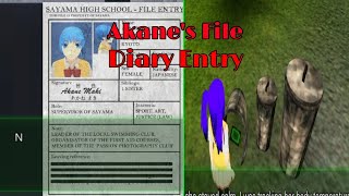 DIARY ENTRY  AKANES FILE Schoolgirl Supervisor Monday [upl. by Fillbert]